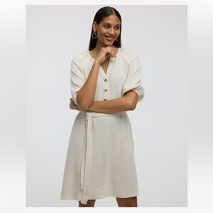 REITMANS Elegant Cream Button-Down Dress